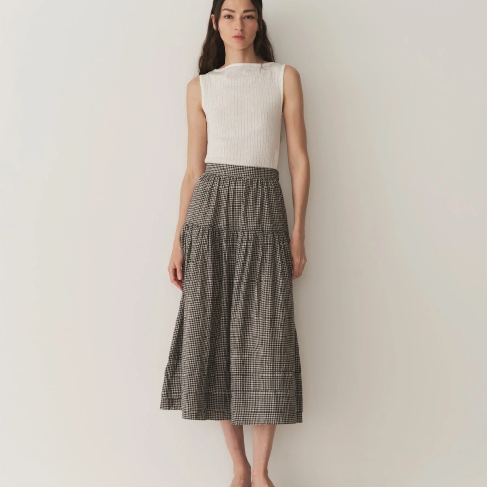 NWT DÔEN Sebastiane 🐚 La Madalena Gingham Skirt Size S